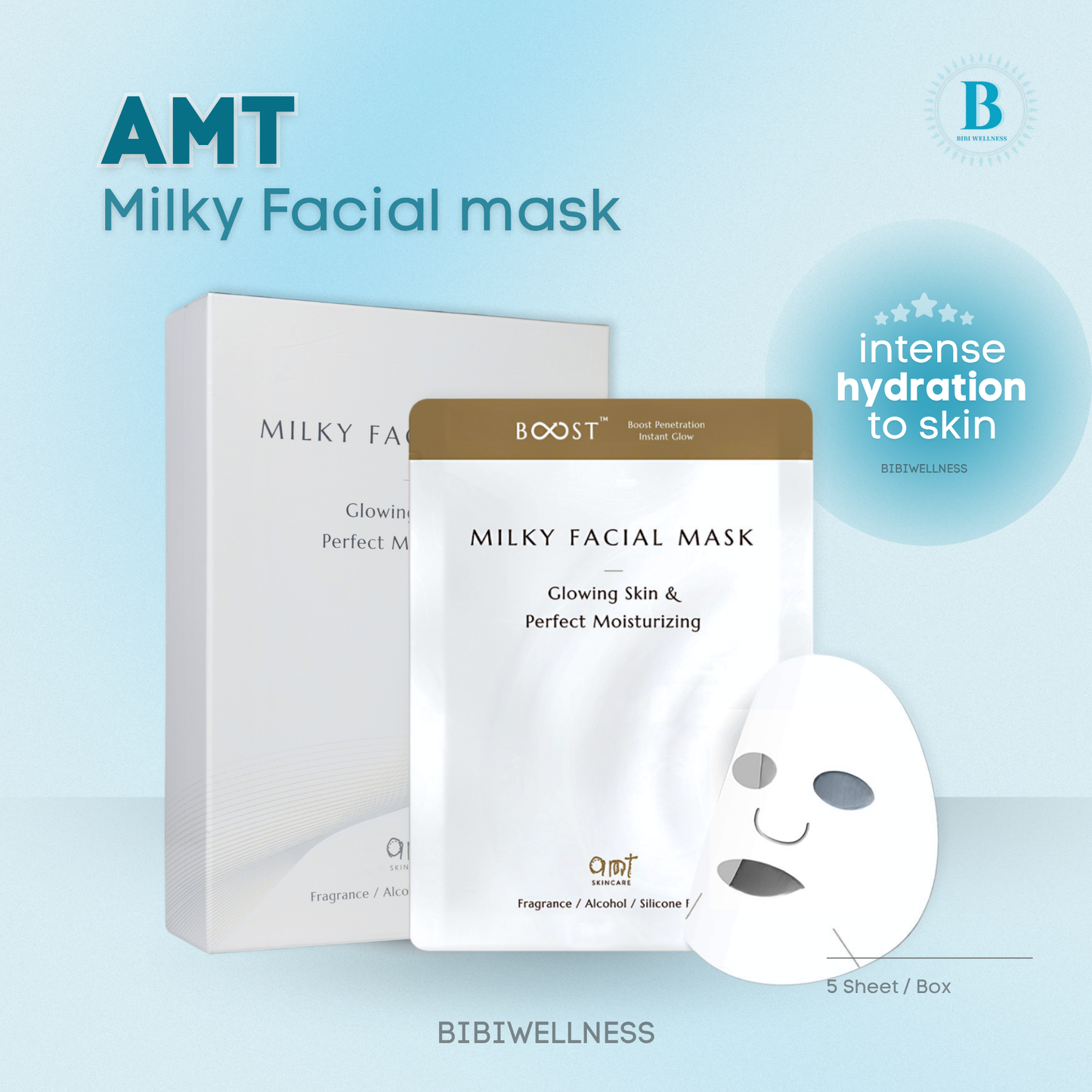 ミルキーフェイスマスク (5 sheets / box)