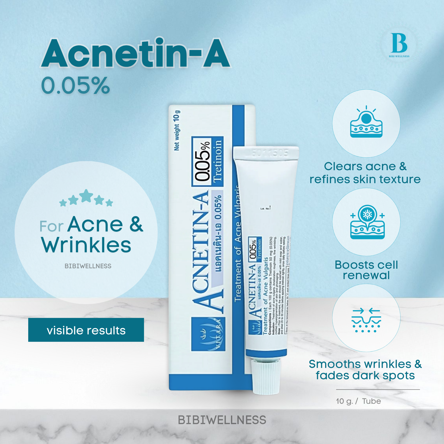 アクネチンA 0.005 (10 g. / Tube)