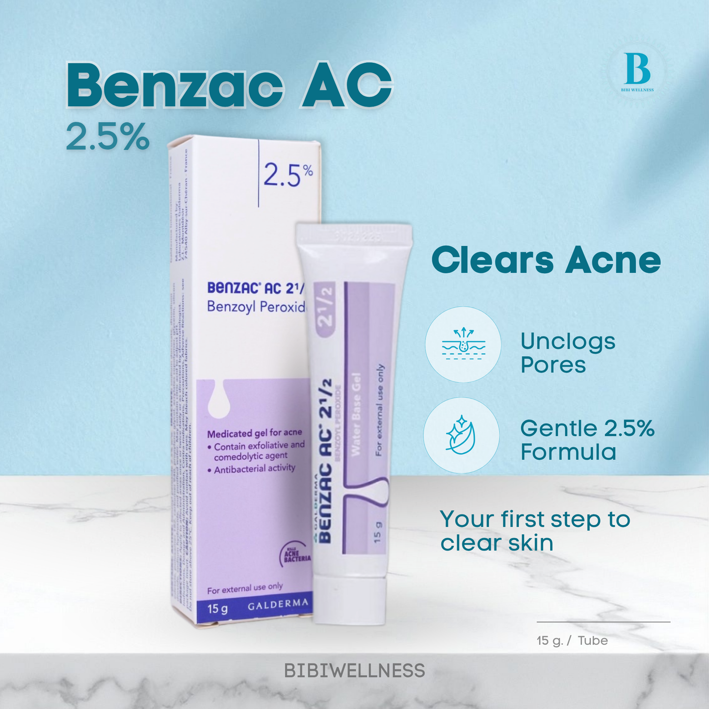 ベンザックAC 2.5% (15 g. / Tube)