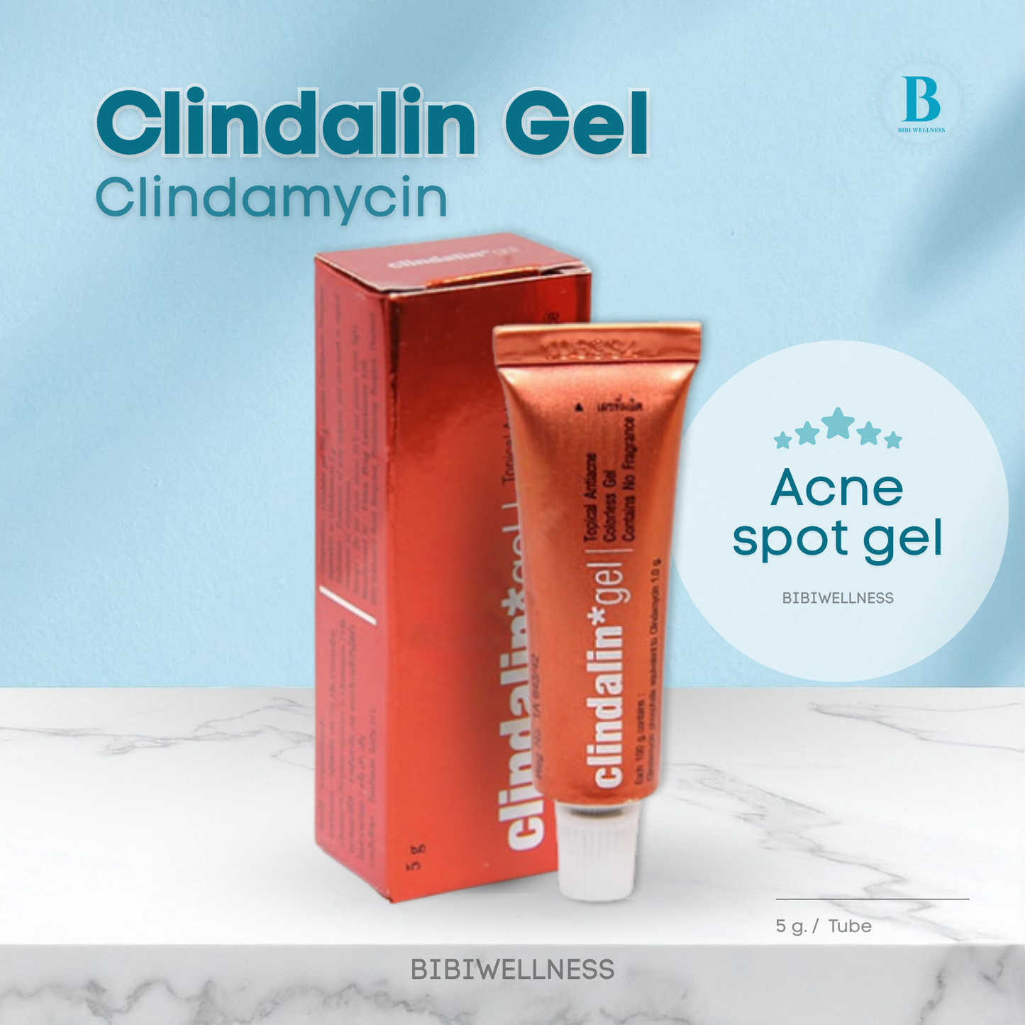 クリンダマイシンゲル (5 g. / Tube)